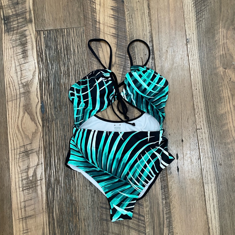 Victoria’s Secret pink tropical one Pc swim suit S